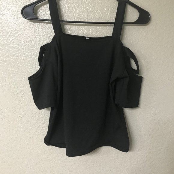 SHEIN Tops - Shein Black Shirt off the Shoulder